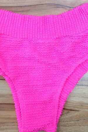 Calcinha Pala Alta Semi-fio Duplo Monaco Rosa Neon