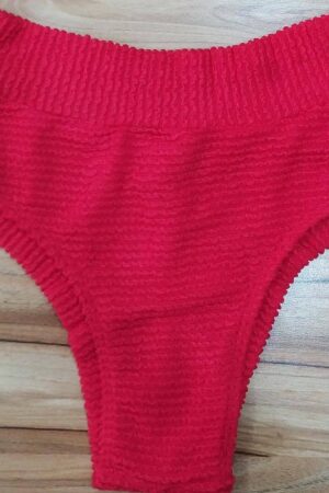 Calcinha Pala Alta Semi-fio Duplo Monaco Vermelho
