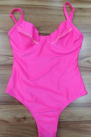 Maiô Meia Taça Eden Rosa Neon
