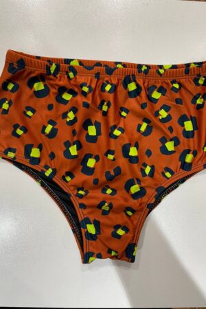 Calcinha Hot Pants Micro Beach Oncinha Marrom