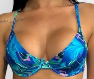 Top Meia Taça Micro Beach Fantasy Blue