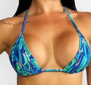 Top Cortininha Micro Beach Fantasy Blue